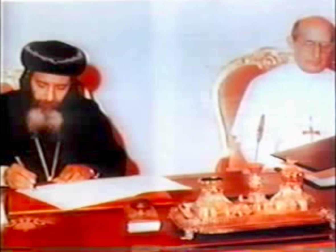 H.H. Pope Shenouda III with H.H. Pope Paul Vi