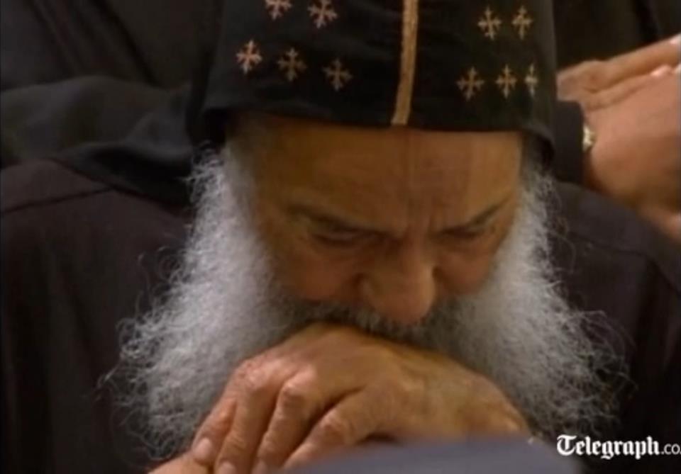 His Grace Bishop Missael at the funeral of His Holiness Pope Shenouda III