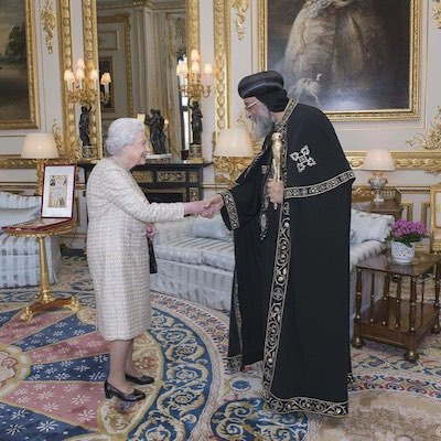 H.H. Pope Tawadros II meeting Queen Elizabeth II