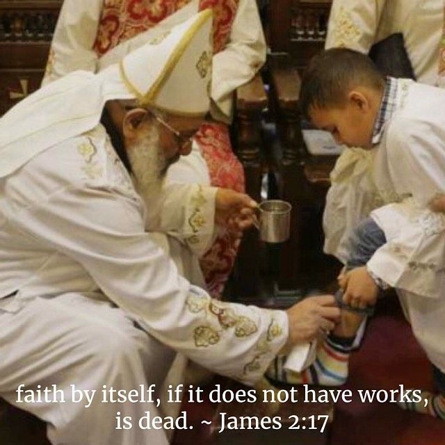 Faith without works is dead and works without faith are dead also. For if we have sound doctrine but fail in living the doctrine is of no use to us. Likewise if we take pains with life but are careless about doctrine that will not be any good to us either. It is therefore necessary to shore up the spiritual edifice in both directions.  St. John Chrysostom  #faithandworks #salvation #dailyreadings #coptic #orthodox