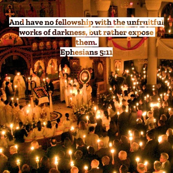 He has said, ―you are light. Light exposes what takes place in darkness. Insofar as you are light your goodness shines forth. The wicked are not able to hide. Their actions are illuminated as though a lamp were at hand. ~ St. John Chrysostom #lightoftheworld #exposedarkness #letyourlightahine #dailyreadings #coptic #orthodox