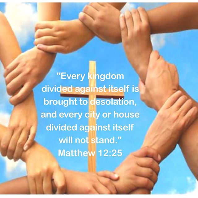 "Every kingdom divided against itself is brought to desolation, and every city or house divided against itself will not stand."
Matthew 12:25
.
"God is one, and Christ is one, and His Church is one, and the faith is one, and the people is joined into a substantial unity of body by the cement of concord. Unity cannot be severed; nor can one body be separated by a division of its structure, nor torn into pieces, with its entrails wrenched asunder by laceration. Whatever has proceeded from the womb cannot live and breathe in its detached condition, but loses the substance of health."
St Cyprian 
#unity #dailyreadings #coptic #orthodox #ApostlesFast