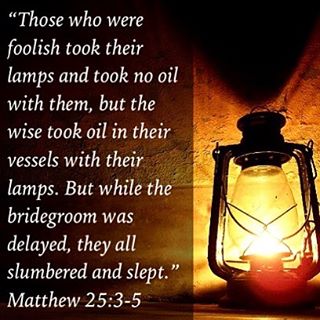 “Then the kingdom of heaven shall be likened to ten virgins who took their lamps and went out to meet the bridegroom. Now five of them were wise, and five were foolish. Those who were foolish took their lamps and took no oil with them, but the wise took oil in their vessels with their lamps. But while the bridegroom was delayed, they all slumbered and slept. “And at midnight a cry was heard: ‘Behold, the bridegroom is coming; go out to meet him!’ Then all those virgins arose and trimmed their lamps. And the foolish said to the wise, ‘Give us some of your oil, for our lamps are going out.’ But the wise answered, saying, ‘ No, lest there should not be enough for us and you; but go rather to those who sell, and buy for yourselves.’ And while they went to buy, the bridegroom came, and those who were ready went in with him to the wedding; and the door was shut. “Afterward the other virgins came also, saying, ‘Lord, Lord, open to us!’ But he answered and said, ‘Assuredly, I say to you, I do not know you.’ “Watch therefore, for you know neither the day nor the hour in which the Son of Man is coming.”
-Matthew‬ ‭25 : 1-13‬ ‭
.
This parable admonishes us to remain diligent in almsgiving. It counsels us to help our neighbor by every means available to us, since it is impossible to be saved in any other way.... For nothing is more sullied than virginity without mercy ... What was the profit of virginity, when they saw not the Bridegroom? Even when they knocked at the door, they did not obtain; instead, they heard the fearful saying, "Depart, I know you not". When he said this, nothing else but hell is left, and that intolerable punishment.... This parable was spoken with respect to mercy in almsgiving ... It is also that we might learn how close Christ is joined unto virgins that strip themselves of their possessions; for this indeed is virginity.
-Saint John Chrysostom
.
.
.
#CopticOrthodox #Orthodox #DailyReadings #Parable #TheParablesOfJesus #WiseAndFoolishVirgins