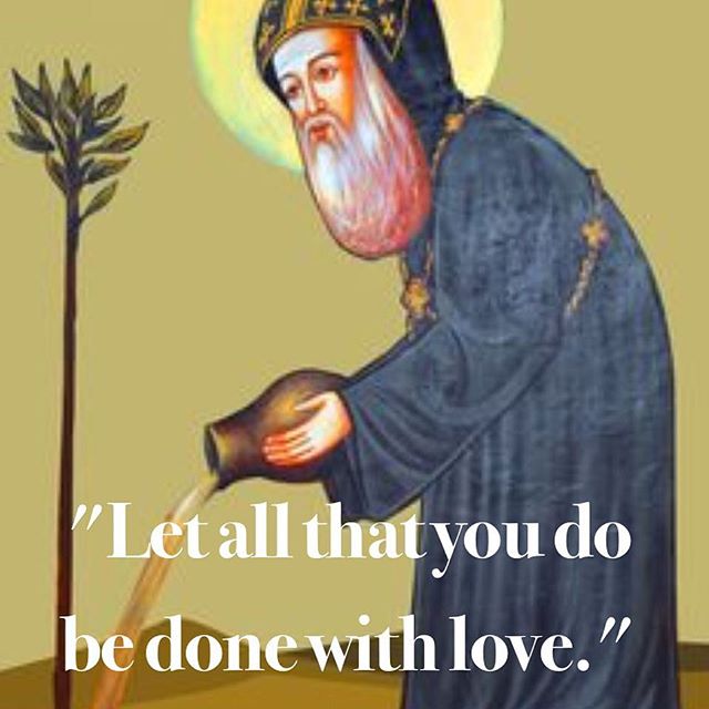 “Let all that you do be done with love.” 1 Corinthians 16:14 . “The sign of sincere love is to forgive wrongs done to us. It was with such love that the Lord loved the world.” St Mark the Ascetic #Love #doeverythingwithLove #departureofStJohntheShort #dailyreadings #coptic #orthodox