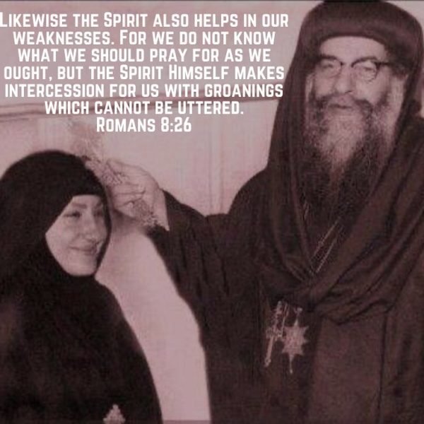 “He who began the road with you will not leave you stranded in the middle.” – St. Pope Kyrillos VI⁣ ⁣ “Prayer can do all things, for it moves the Hand that manages the whole universe” – St. Pope Kyrillos VI⁣ ⁣ #coptic #orthodox #spirit #helper #intercession #weakness #strength #faith #hope #steadfast #prayer