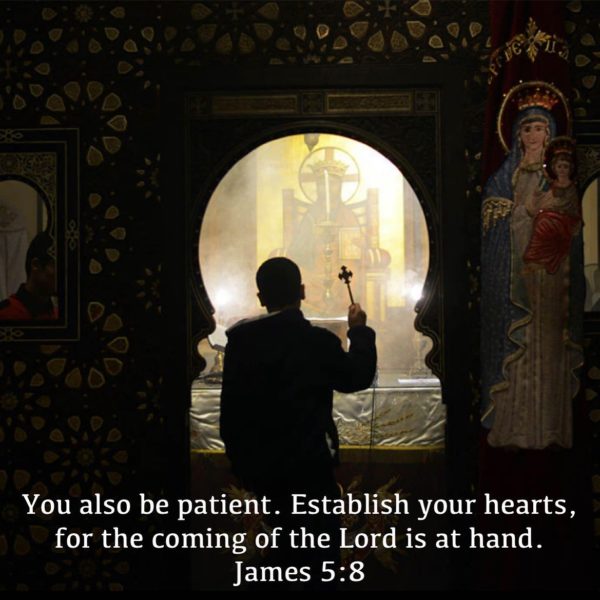 “Bear with patience everything that is thrown at you, secure in the knowledge, that it is then, in great trials, that you are most in the mind of God.” – St. Basil the Great #coptic #orthodox #patience #tribulation #hearts #lent #fasting #patient