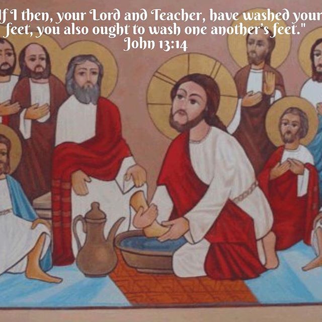 “May each person forgive the sins of his brother, and pray for other sinners. In this manner each person would wash the other person’s feet.” St Augustine #washingdisciplesfeet #forgiveness #forgiveoneanother #MaundyThursday #Liturgyofthewaters #Pascha HolyWeek #dailyreadings #coptic #orthodox