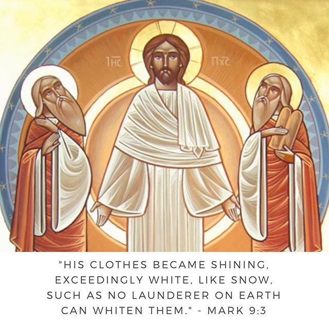 "That is the mark of true believers: exalted splendour" - St. Augustine "For, in the splendour of high heavens, those shining with the life of righteousness, attach to Him, as do His clothes." - St. Gregory the Great

#HappyFeastoftheTransfiguration #transfiguration #whiteassnow #dailyreadings #coptic #orthodox