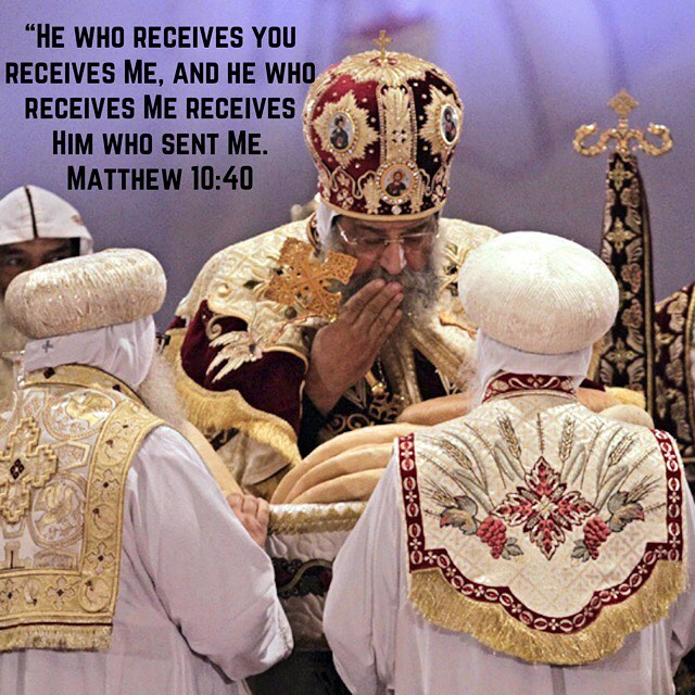 "Let us glorify God, not by our faith alone, but also by our life, since otherwise it would not be glory, but blasphemy." - St. John Chrysostom #pentecost #dailyreading #christian #communion #coptic #copticchurch