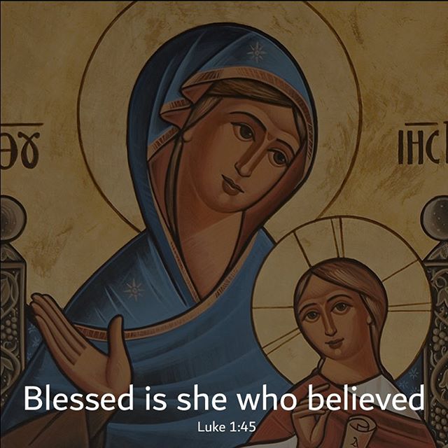“But you also are blessed who have heard and believed. For a soul that has believed has both conceived and bears the Word of God and declares his works. Let the soul of Mary be in each of you, so that it magnifies the Lord.” ~ St. Ambrose

#blessedIsSheWhoBelieved #blessedAreYouWhoBelieved #stMary #dailyreadings #coptic #orthodox