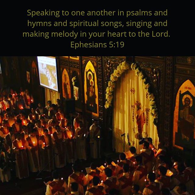 “'Making melody to the Lord' means paying attention while you are singing. It means not letting your mind drift. Those who in singing do not offer this deep attention to God are merely mouthing psalms, uttering words, while their hearts are preoccupied elsewhere."
-Saint John Chrysostom

#Tasbe7a #Tasbeha #Praises #Psalms #Hymns #SingToTheLord #OGiveThanksTotheGodofgods #Coptic #Orthodox #DailyReadings #ChurchFathers