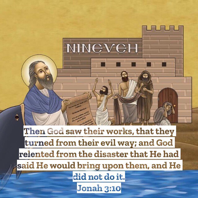 “Where the fear of God is, there is no need for longevity or fate, on the contrary, if there is no fear of God, time is meaningless... If we threw a rusty container in the furnace of the fear of God, it would be purified in no time at all.” ~ St. John Chrysostom

#jonah #nineveh #repentance #dailyreadings #coptic #orthodox