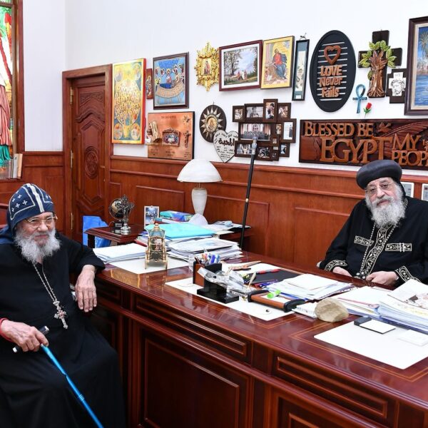 H.H. Pope Tawadros II Receives H.G. Bishop Missael, Bishop of the Midlands, England. Today (Friday 5th December 2025), His Holiness Pope Tawadros II received His Grace Bishop Missael, Bishop of the Diocese of the Midlands, at the Papal Residence in the Coptic Orthodox Patriarchate in Cairo. His Grace Bishop Missael discussed with His Holiness the Pope the pastoral matters of the Diocese.