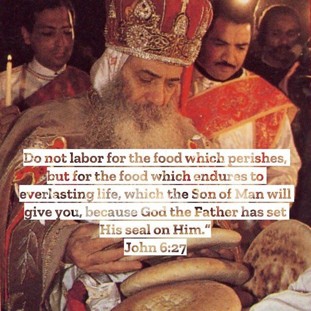 "Recognise in this Bread what hung on the Cross and in this Chalice what flowed from His side." - St. Augustine #copticorthodox #dailyreading #coptic #christianity