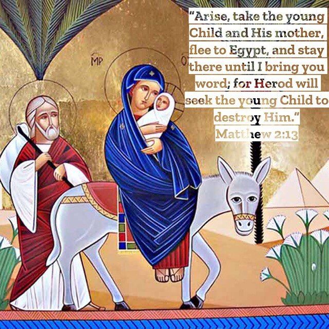 "Moses before had shut up daylight from the traitors the Egyptians; Christ by fleeing there brought back light to them who sat in darkness." - St. Augustine #dailyreading #egypt #copticorthodox #coptic #christianity